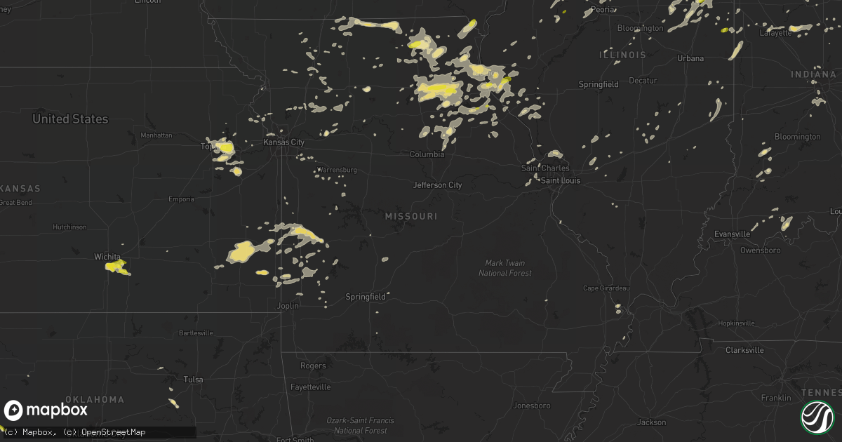 Hail map in Missouri on June 14, 2017