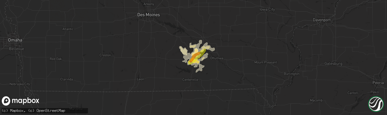 Hail map in Albia, IA on June 14, 2018