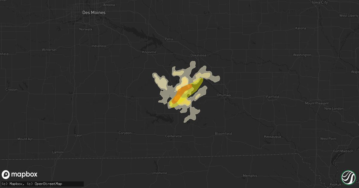 Hail map in Albia, IA on June 14, 2018