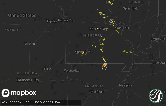 Hail map preview on 06-14-2018