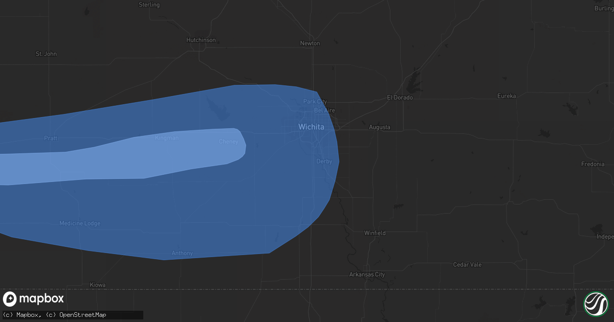 Hail map in Haysville, KS on June 14, 2019