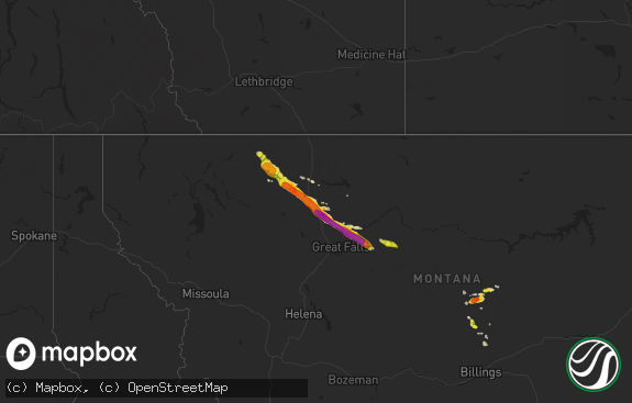 Hail map preview on 06-14-2019