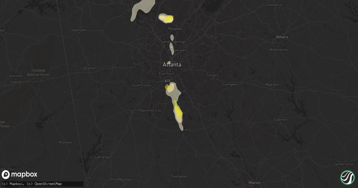 Hail map in Jonesboro, GA on June 14, 2020
