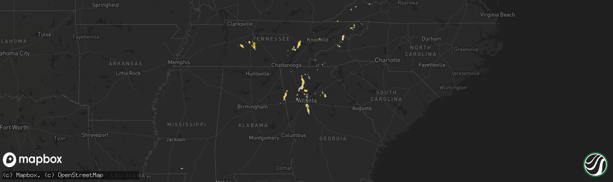 Hail map on June 14, 2020