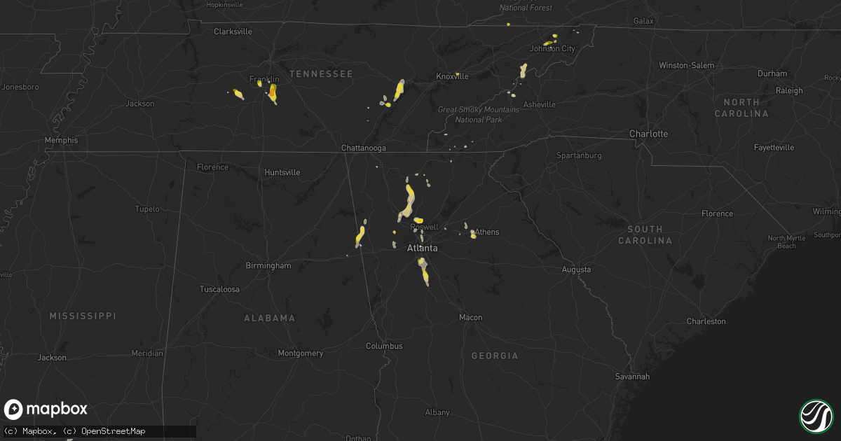 Hail map on June 14, 2020