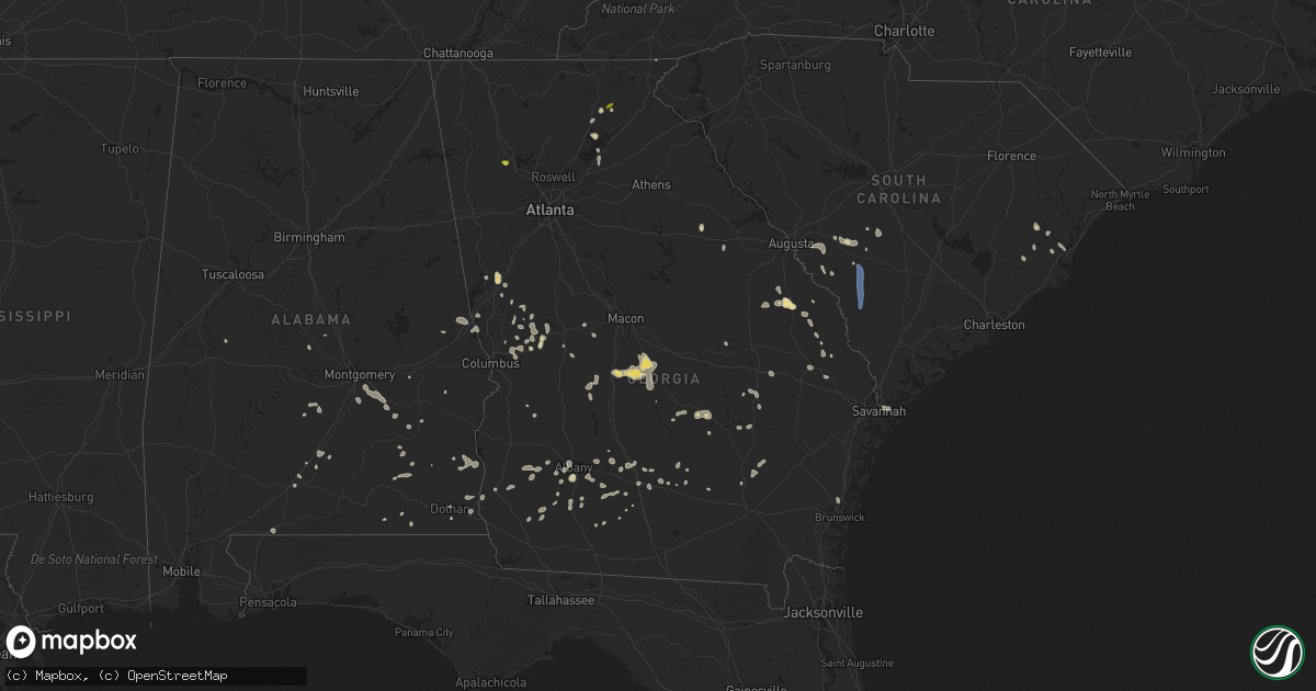 Hail map in Georgia on June 14, 2022