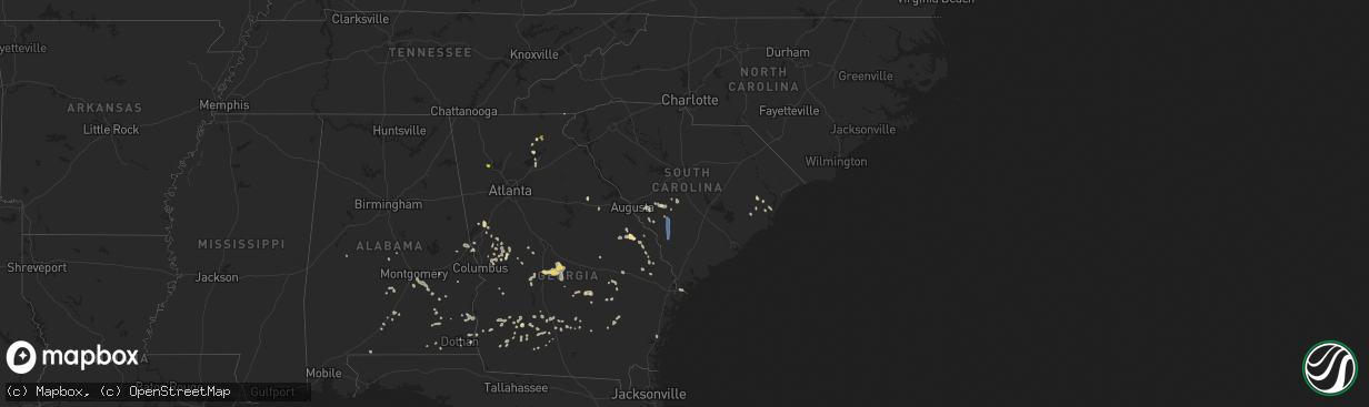 Hail map in South Carolina on June 14, 2022