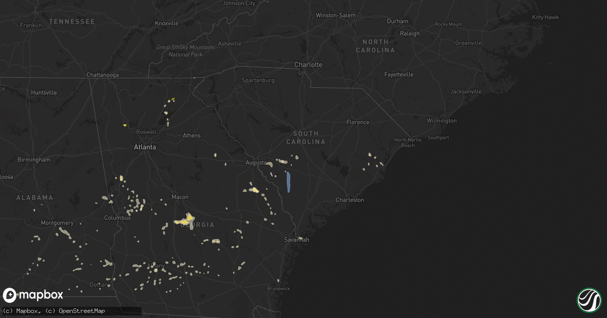 Hail map in South Carolina on June 14, 2022