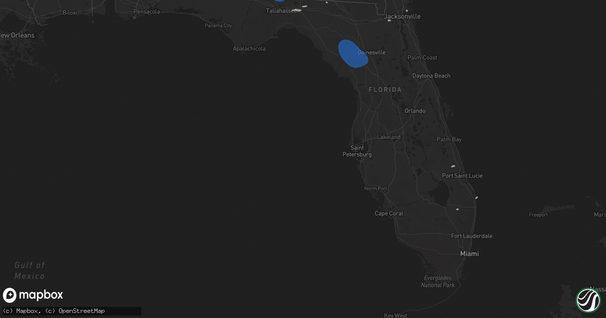 Hail map in Florida on June 14, 2023