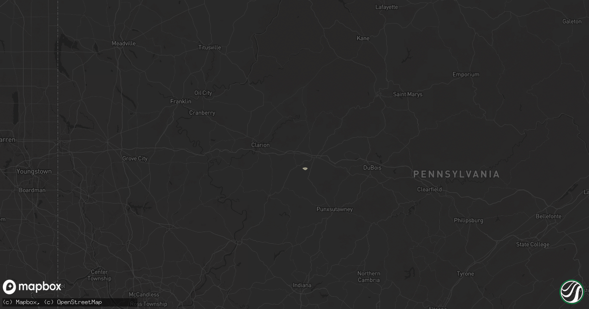 Hail map in Corsica, PA on June 14, 2024