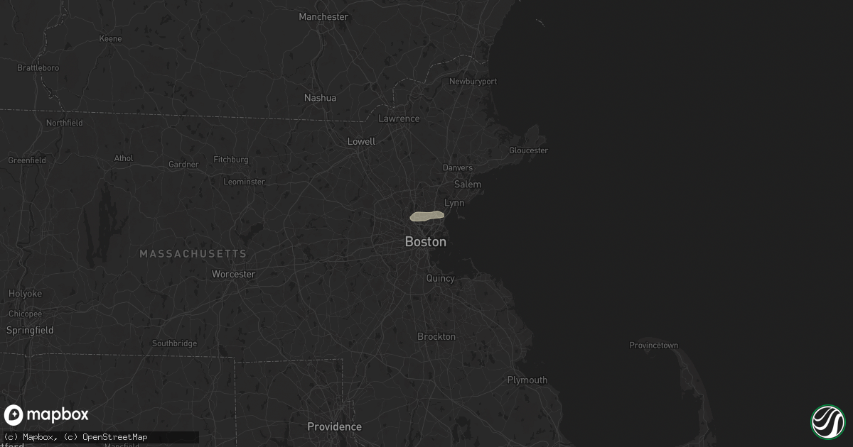 Hail map in Everett, MA on June 14, 2024