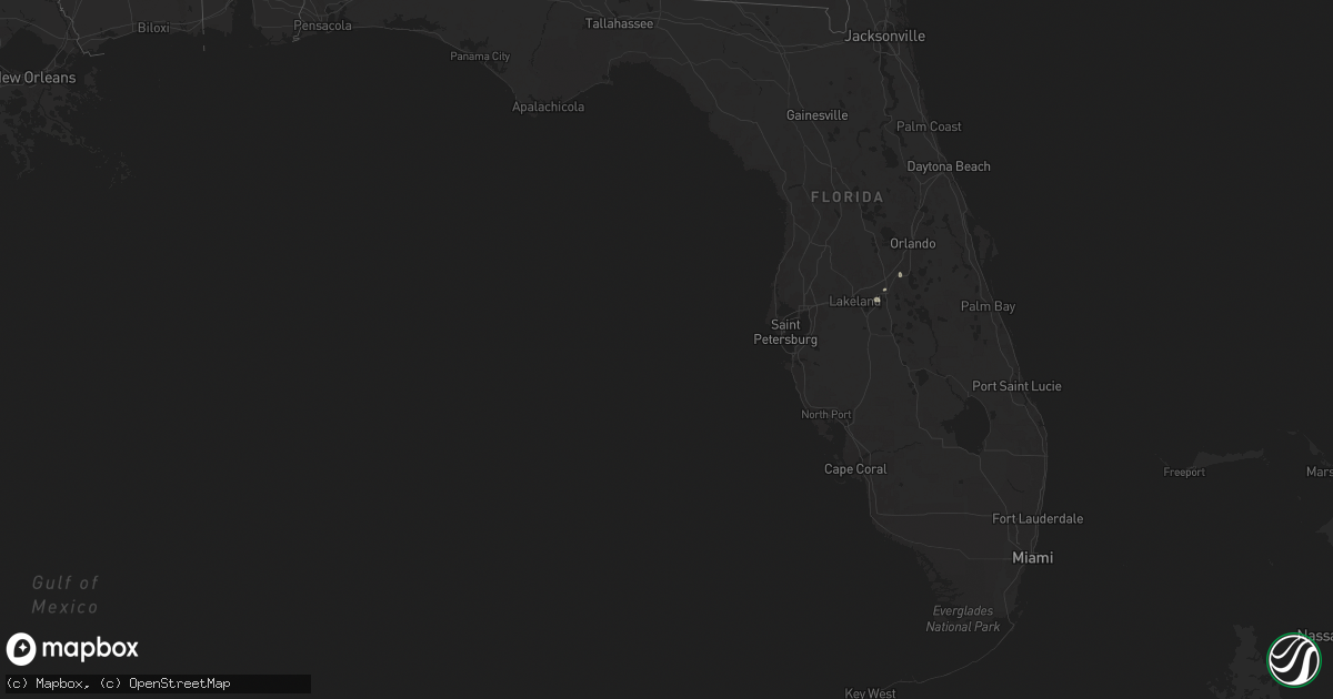 Hail map in Florida on June 14, 2024