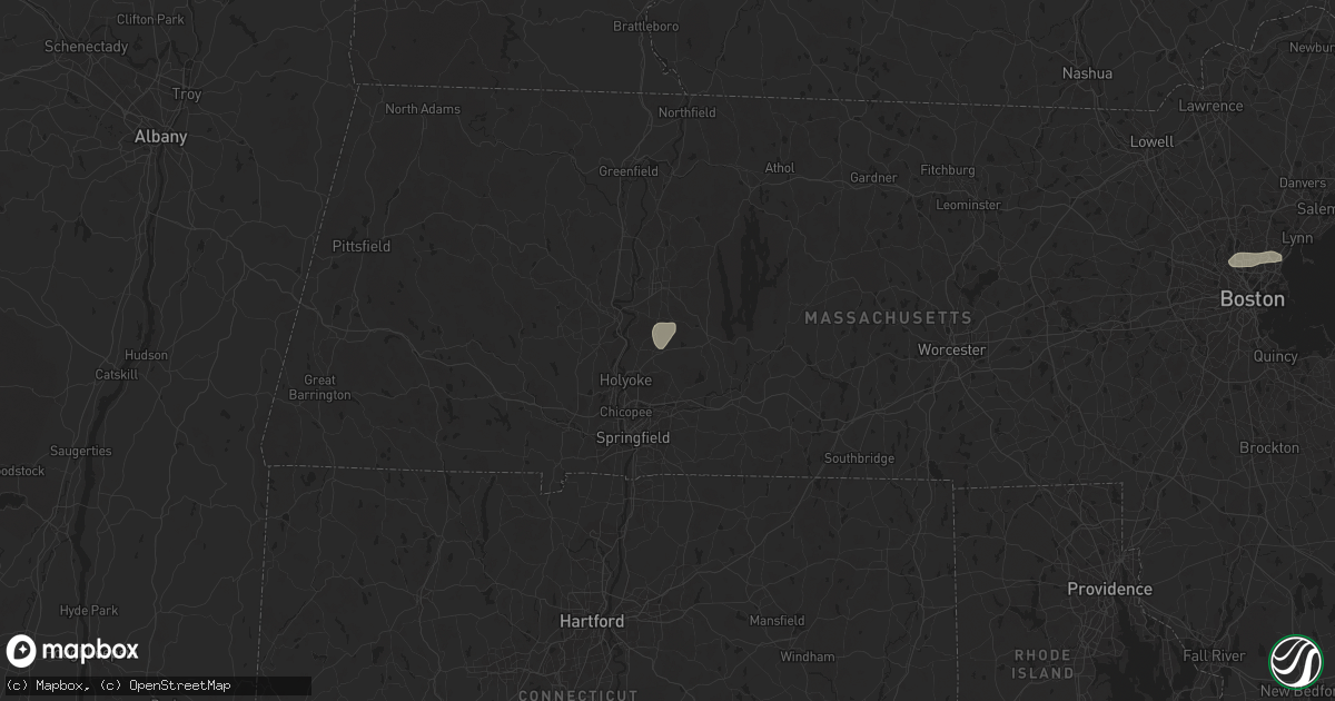 Hail map in Granby, MA on June 14, 2024