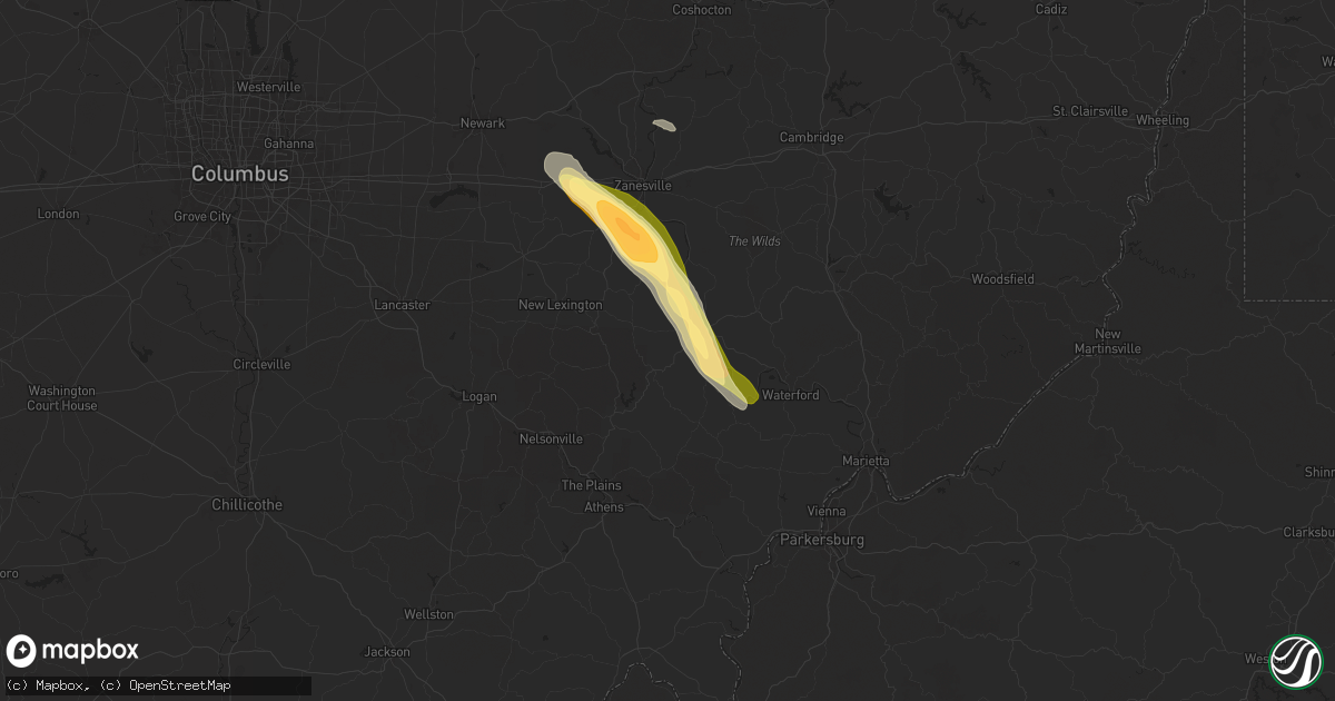 Hail map in Malta, OH on June 14, 2024