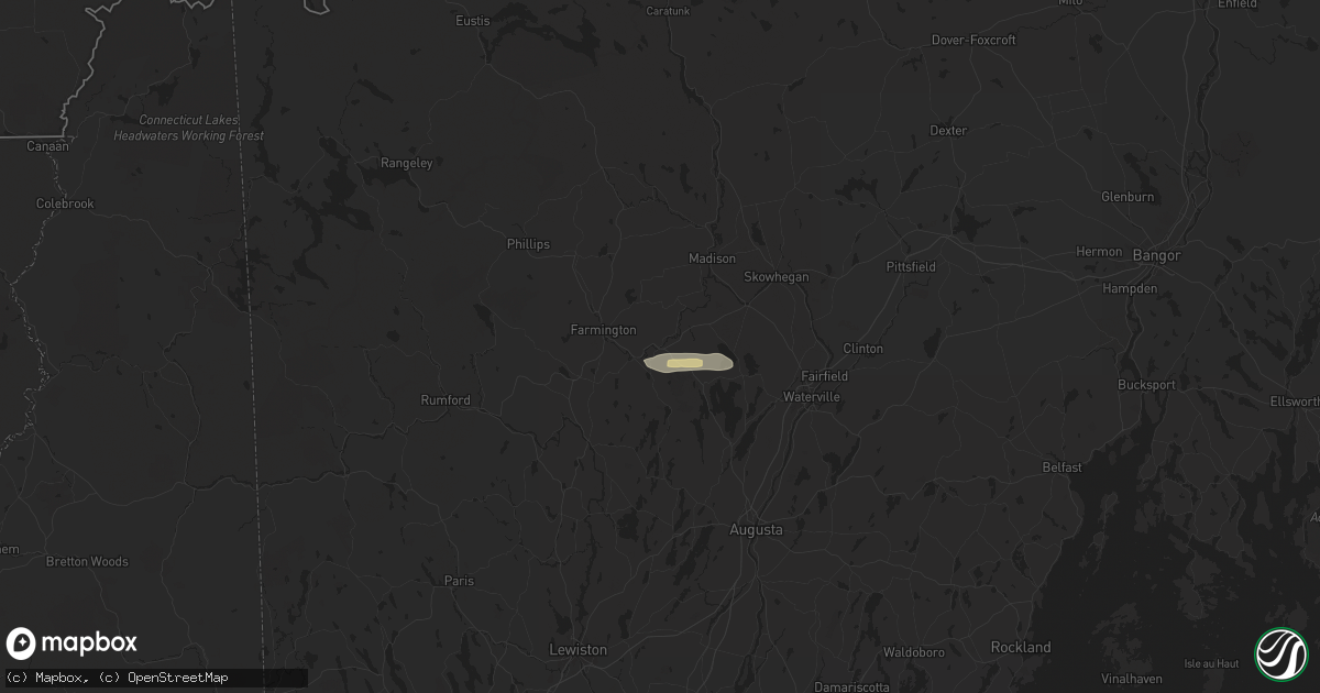 Hail map in New Sharon, ME on June 14, 2024
