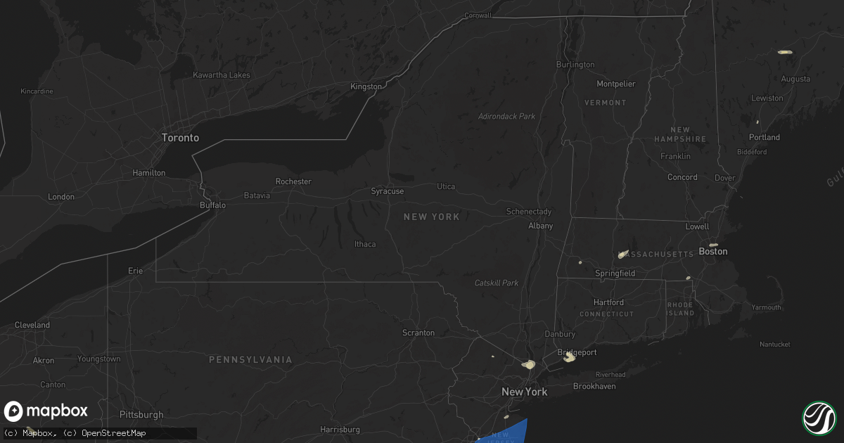 Hail map in New York on June 14, 2024