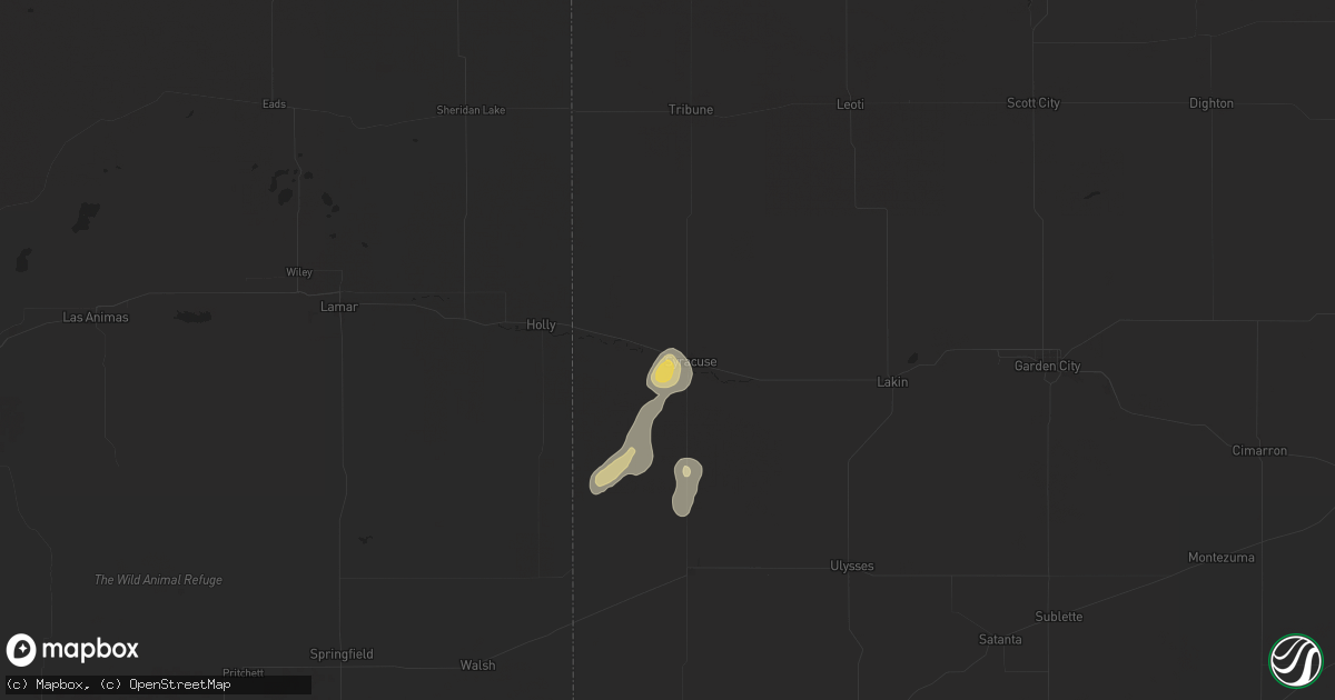 Hail map in Syracuse, KS on June 14, 2024