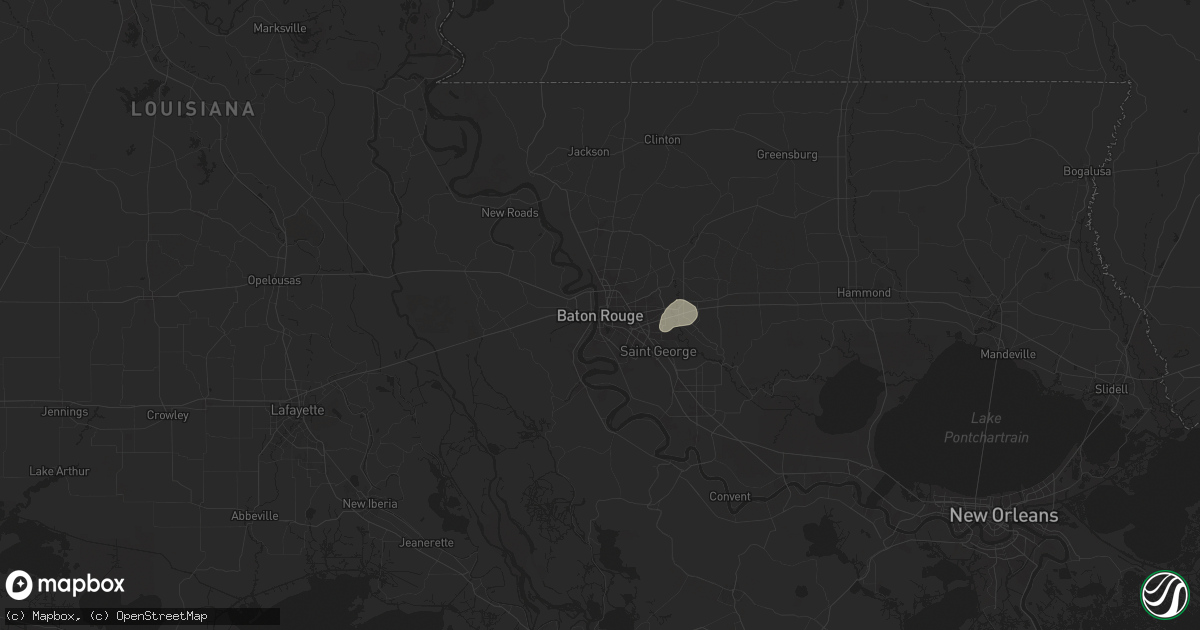 Hail map in Baton Rouge, LA on June 14, 2025