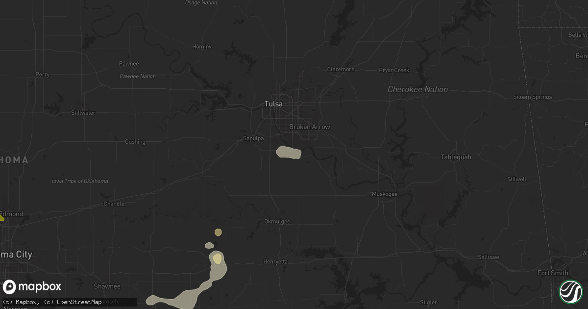 Hail map in Bixby, OK on June 14, 2025