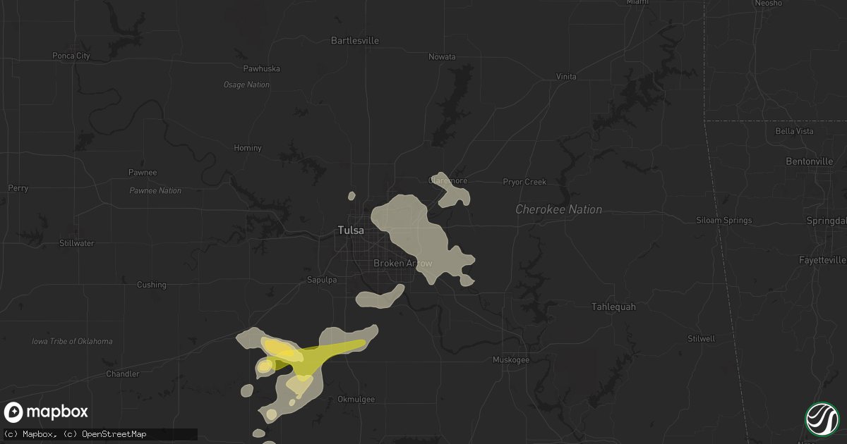 Hail map in Catoosa, OK on June 14, 2025