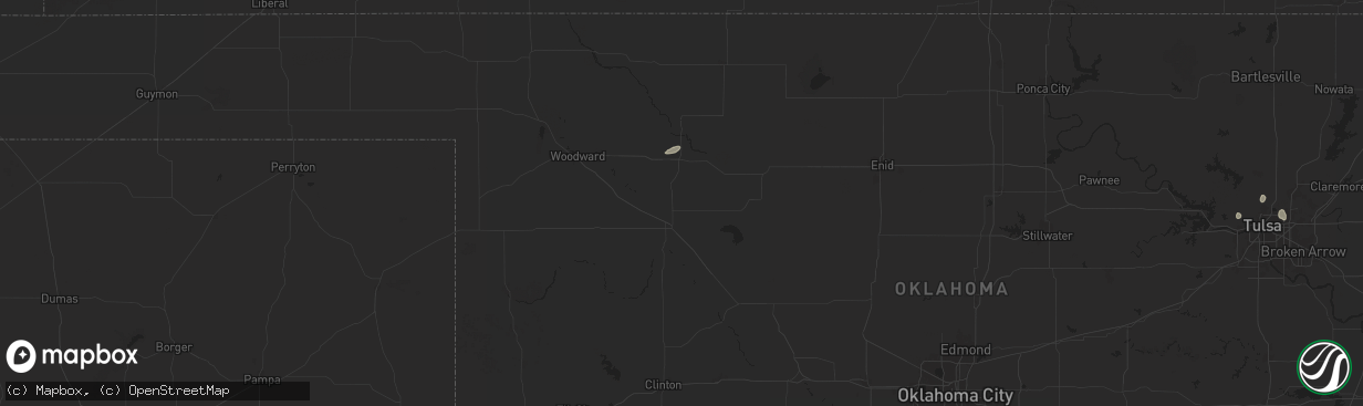 Hail map in Chester, OK on June 14, 2025