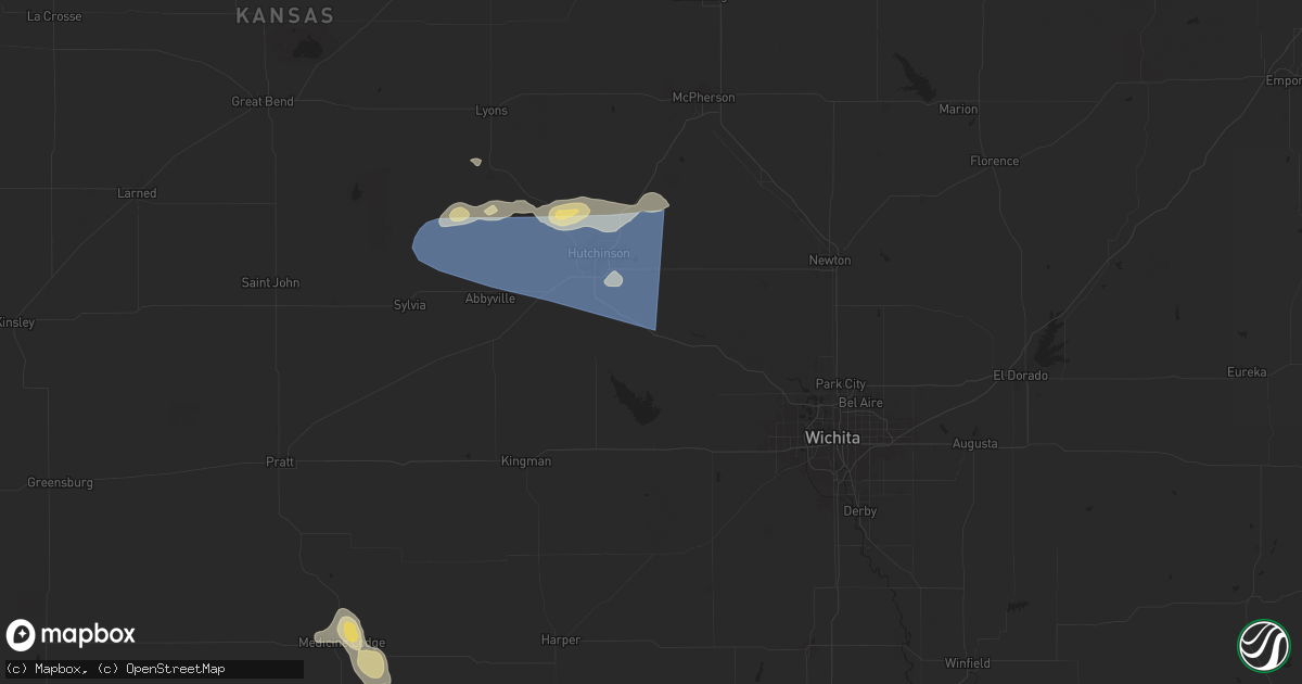 Hail map in Haven, KS on June 14, 2025