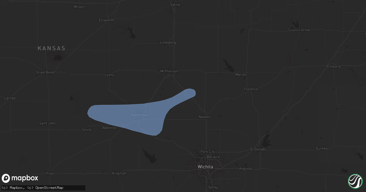 Hail map in Moundridge, KS on June 14, 2025