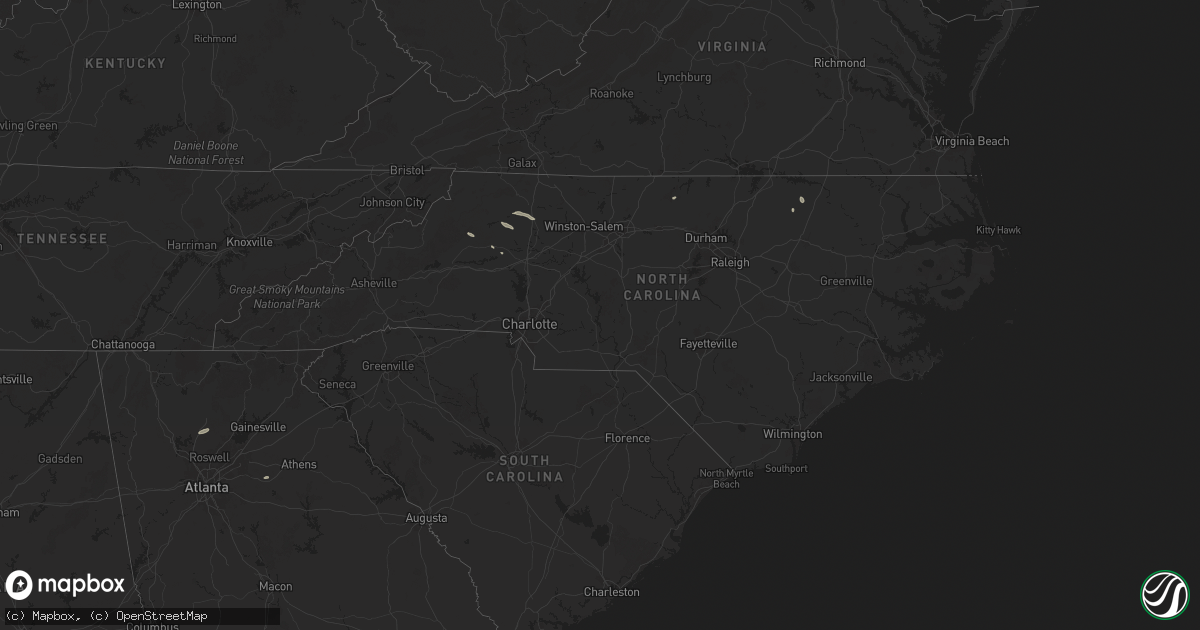 Hail map in North Carolina on June 14, 2025