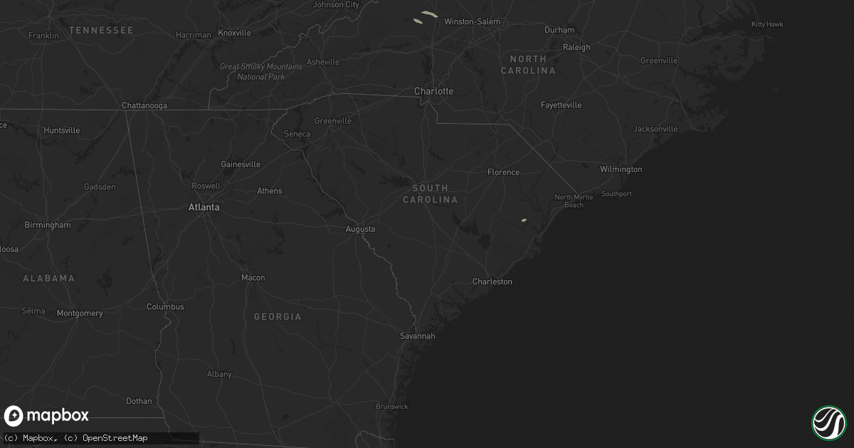 Hail map in South Carolina on June 14, 2025