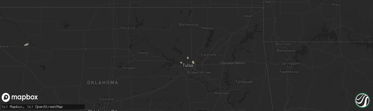 Hail map in Sperry, OK on June 14, 2025
