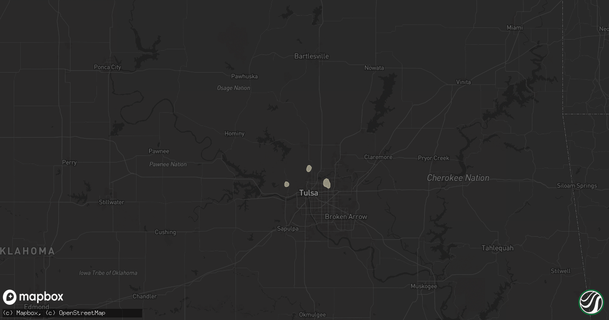 Hail map in Sperry, OK on June 14, 2025
