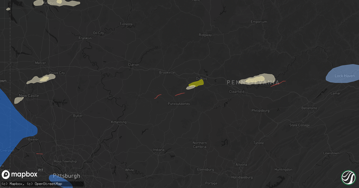 Hail map in Anita, PA on June 14, 2026