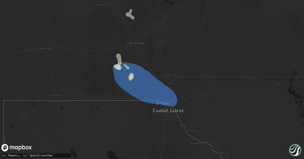 Hail map in Anthony, TX on June 14, 2026