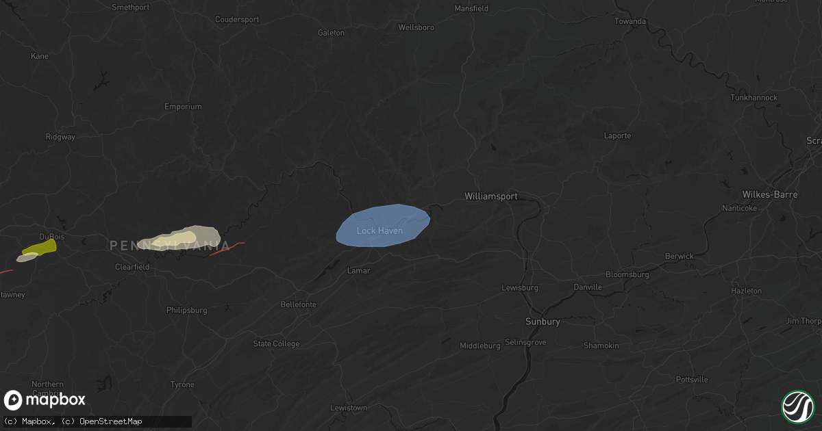 Hail map in Avis, PA on June 14, 2026