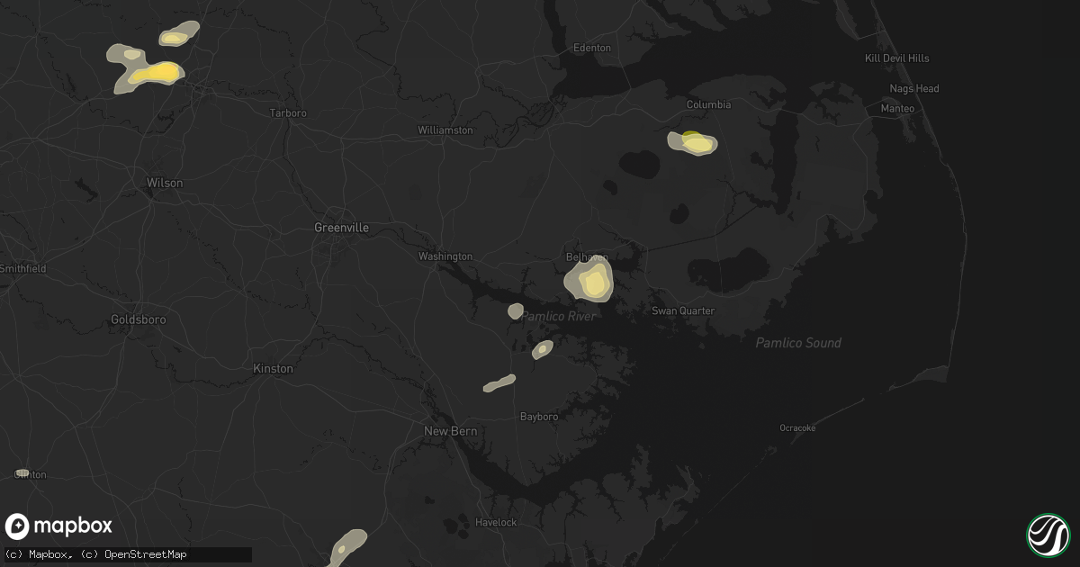 Hail map in Bath, NC on June 14, 2026
