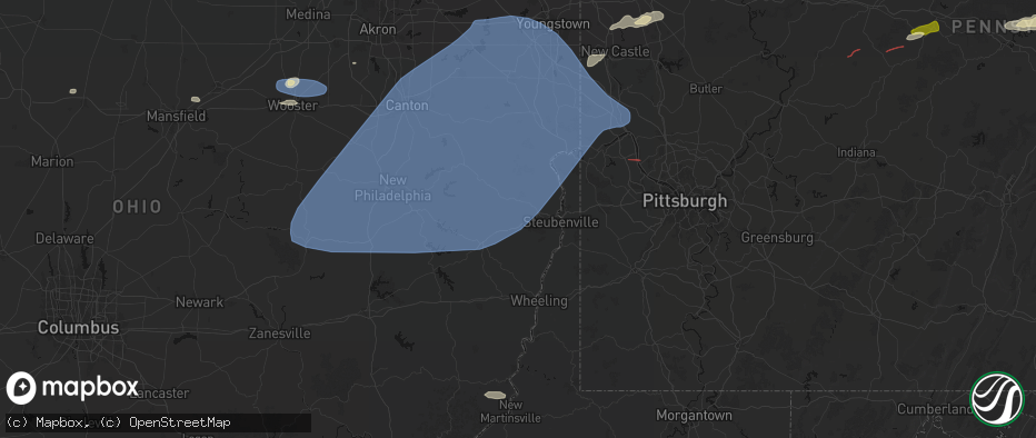 Hail map in Bloomingdale, OH on June 14, 2026