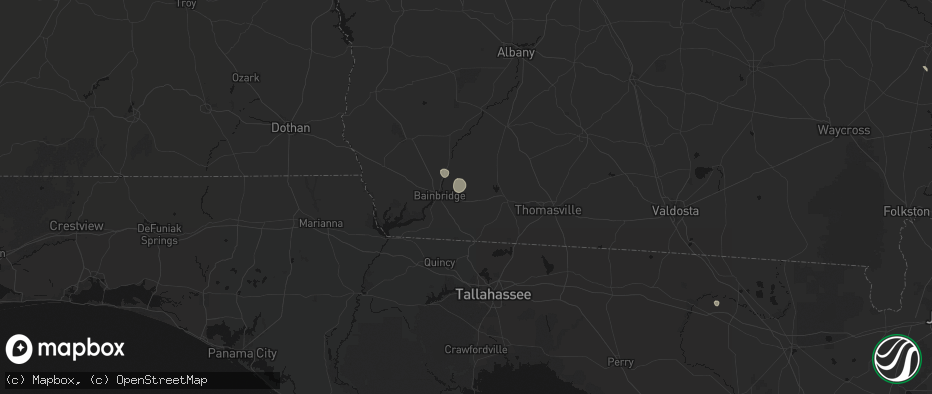 Hail map in Climax, GA on June 14, 2026