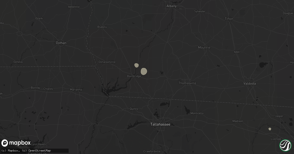 Hail map in Climax, GA on June 14, 2026