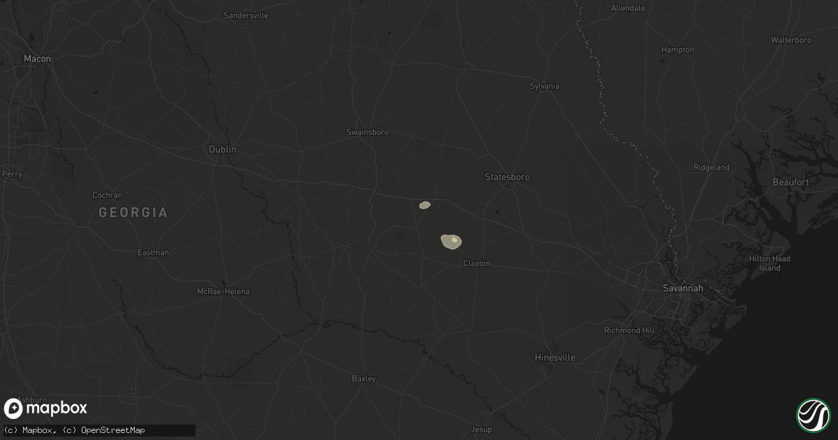 Hail map in Cobbtown, GA on June 14, 2026