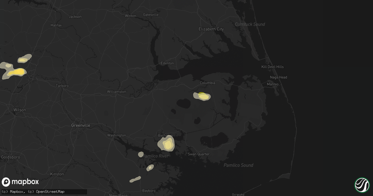 Hail map in Creswell, NC on June 14, 2026