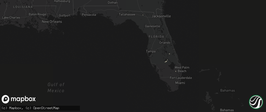 Hail map in Florida on June 14, 2026