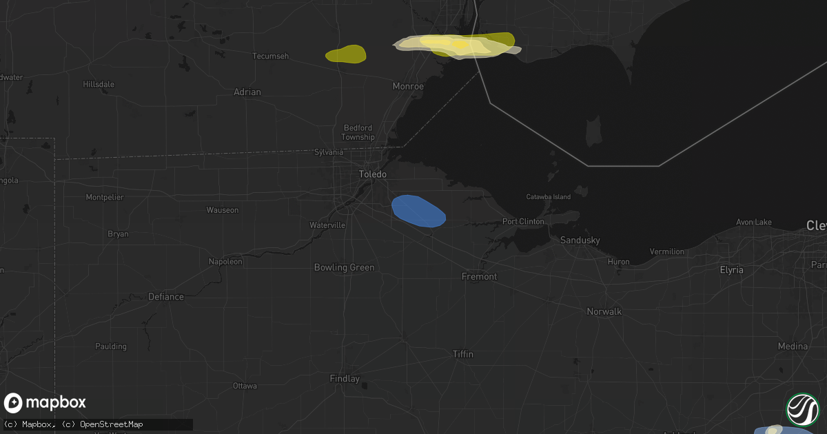 Hail map in Genoa, OH on June 14, 2026