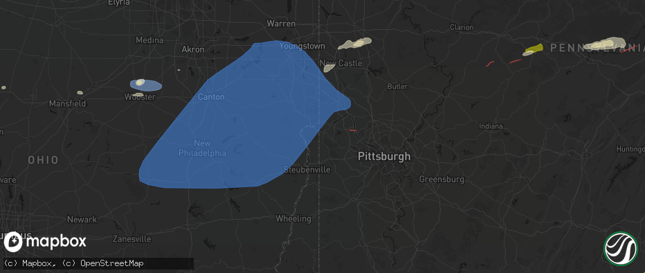 Hail map in Georgetown, PA on June 14, 2026