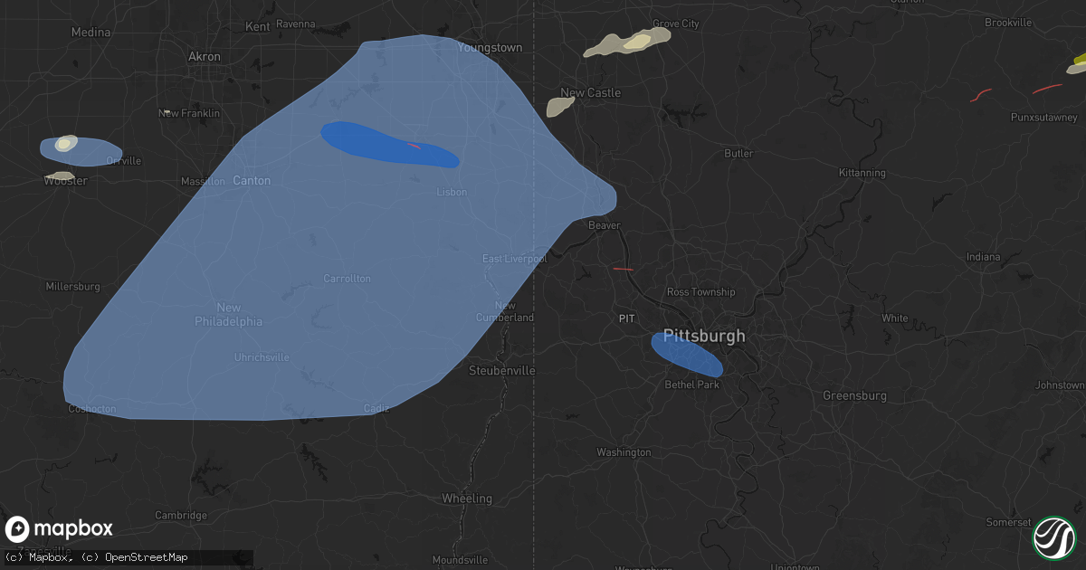 Hail map in Georgetown, PA on June 14, 2026