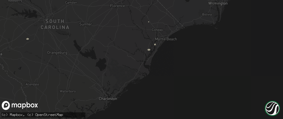 Hail map in Georgetown, SC on June 14, 2026
