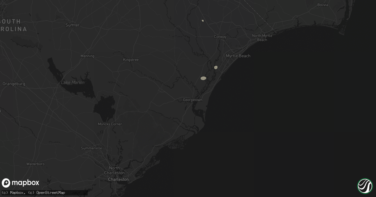 Hail map in Georgetown, SC on June 14, 2026