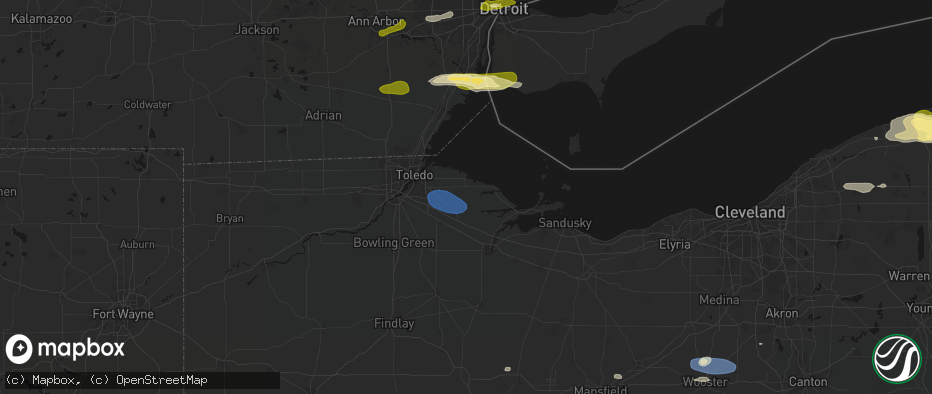 Hail map in Graytown, OH on June 14, 2026