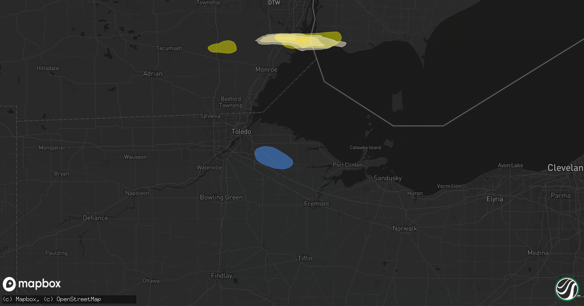 Hail map in Graytown, OH on June 14, 2026