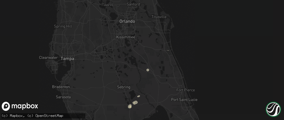 Hail map in Kenansville, FL on June 14, 2026