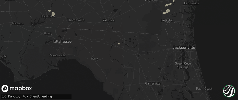 Hail map in Live Oak, FL on June 14, 2026